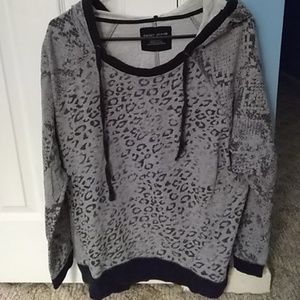 Snakeskin hooded sweatshirt